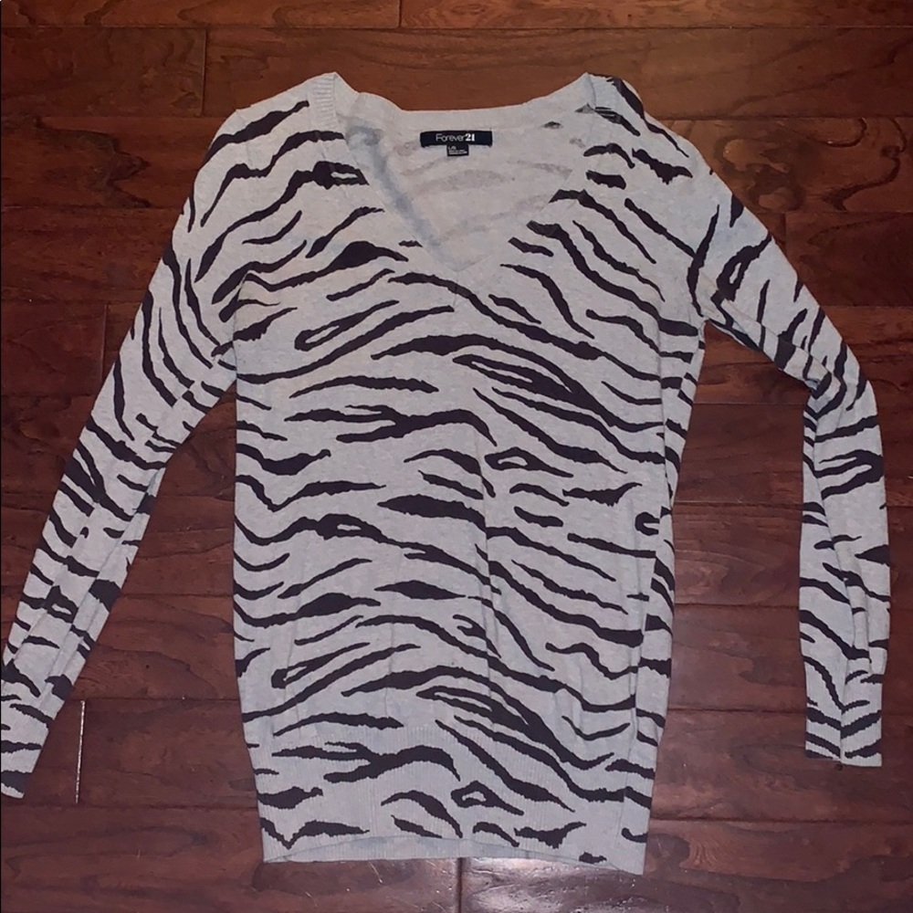 Zebra print sweater